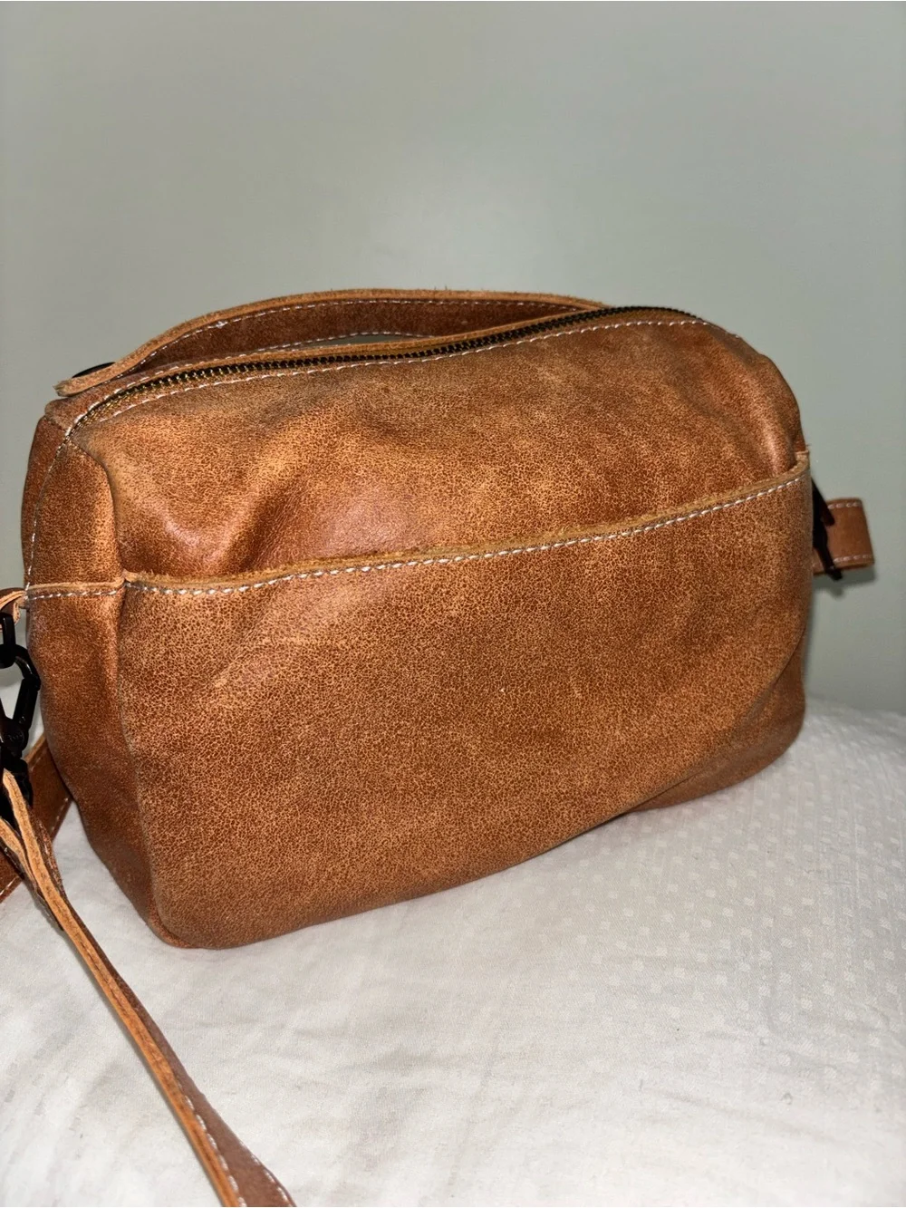 Hammitt Tan Suede Crossbody with Black Stud Accents